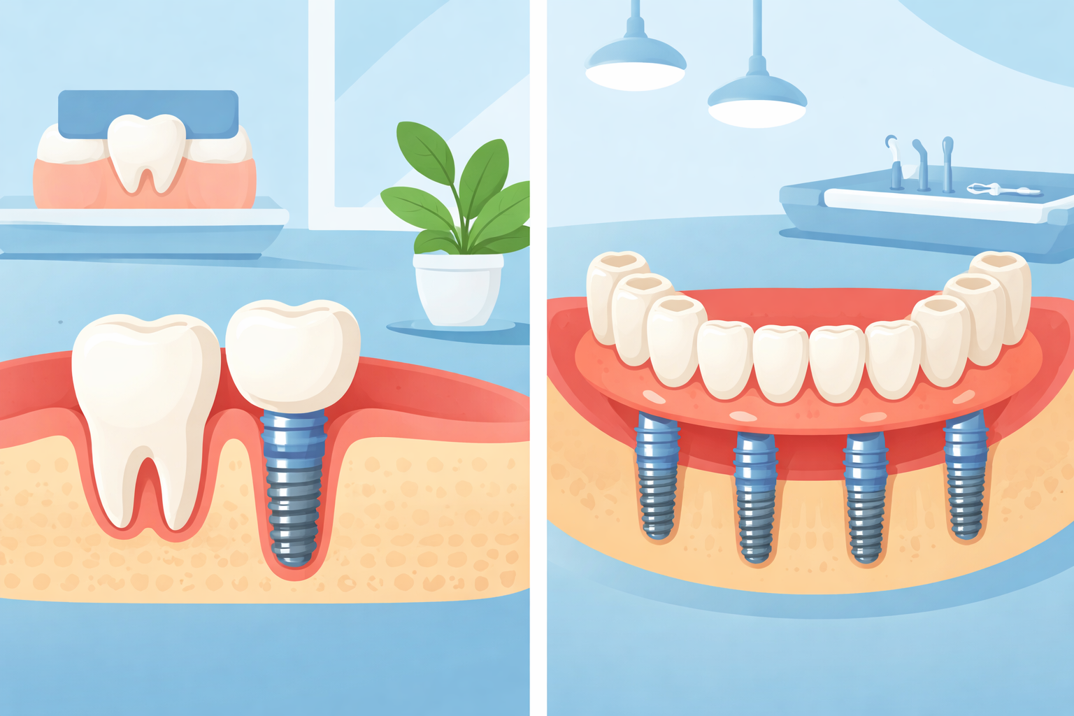 Featured image for Single-Tooth vs. Full-Arch Dental Implants